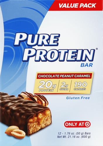 Bars, High Protein, Nutritious Snacks to Support Energy, Low Sugar, Gluten Free, Chocolate Peanut Butter, 1.76oz, 12 Count (Packaging May Vary)