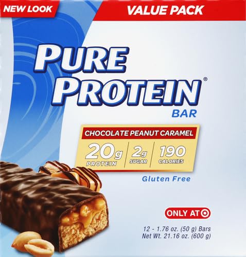 Bars, High Protein, Nutritious Snacks to Support Energy, Low Sugar, Gluten Free, Chocolate Peanut Butter, 1.76oz, 12 Count (Packaging May Vary)