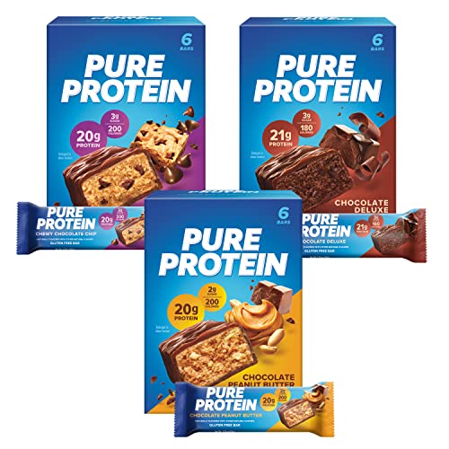 Bars, High Protein, Nutritious Snacks to Support Energy, Low Sugar, Gluten Free, Chocolate Peanut Butter, 1.76oz, 12 Count (Packaging May Vary)