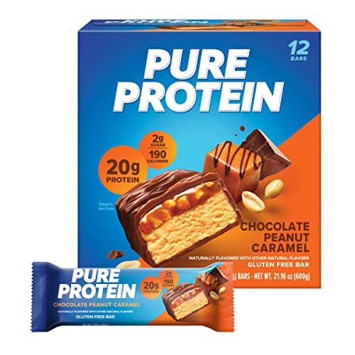 Bars, High Protein, Nutritious Snacks to Support Energy, Low Sugar, Gluten Free, Chocolate Peanut Butter, 1.76oz, 12 Count (Packaging May Vary)