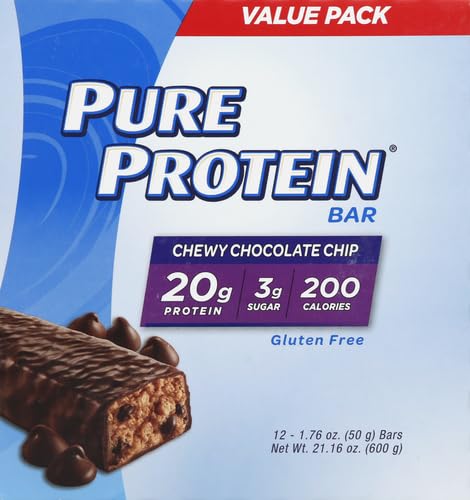 Bars, High Protein, Nutritious Snacks to Support Energy, Low Sugar, Gluten Free, Chocolate Peanut Butter, 1.76oz, 12 Count (Packaging May Vary)