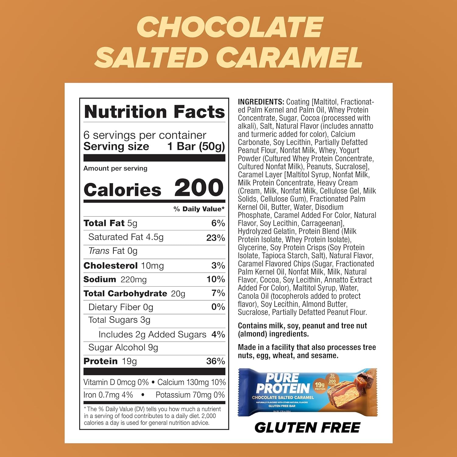 Bars, High Protein, Nutritious Snacks to Support Energy, Low Sugar, Gluten Free, Chocolate Peanut Butter, 1.76oz, 12 Count (Packaging May Vary)