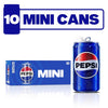 Pepsi Soda, Mini Cans, 7.5 Ounce (Pack of 10)