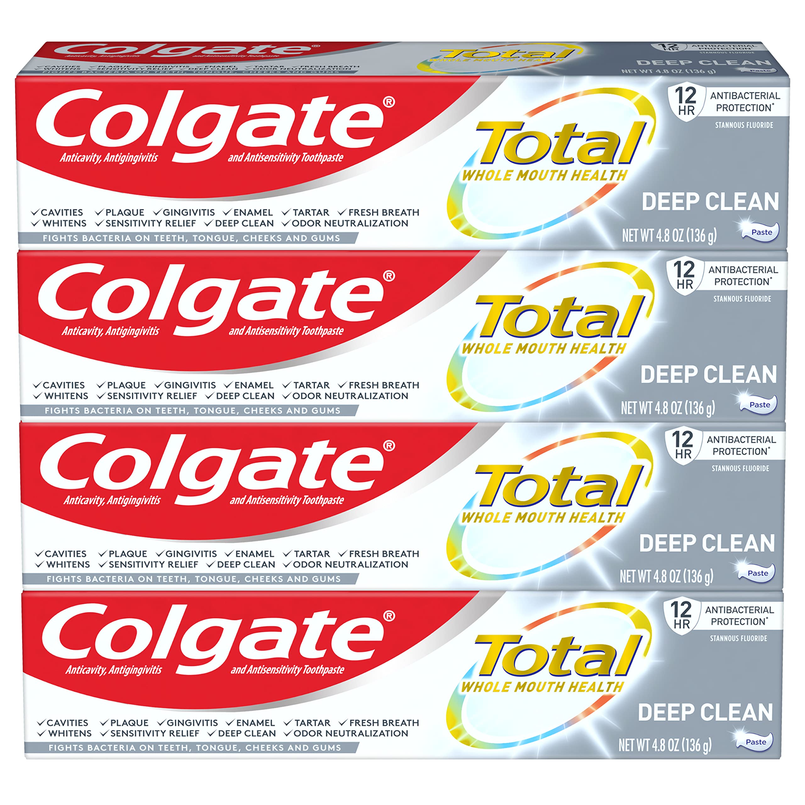 Colgate Baking Soda & Peroxide Toothpaste - Whitens Teeth, Fights Cavities & Removes Stains, Brisk Mint, 6 Ounce (Pack of 2)